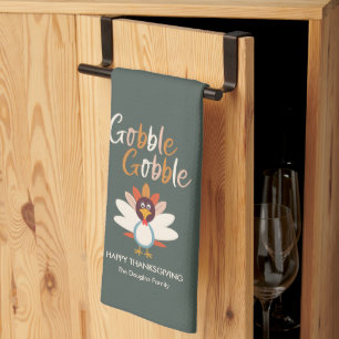Gobble Gobble Erntedank Türkei Handtuch