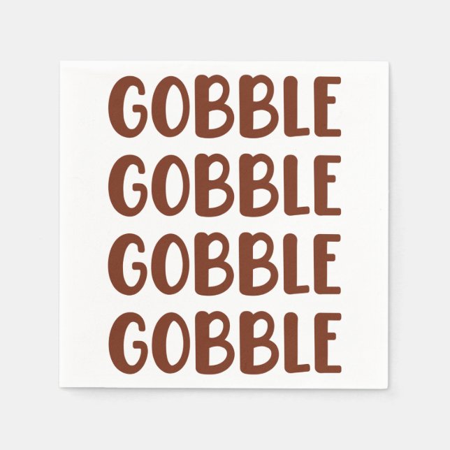 Gobble Gobble Funny Turkey Erntedank Geschenk Serviette (Vorderseite)