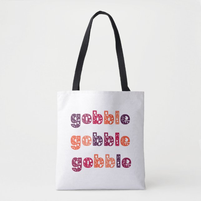 Gobble Gobble Gobble Erntedank Tasche (Vorderseite)