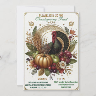 Gobble Gobble Gobble Türkei Erntedank Fest Einladung