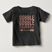 Gobble Gobble Niedlich Baby's 1. Erntedank Baby T-