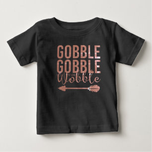 Gobble Gobble Niedlich Baby's 1. Erntedank Baby T- T-shirt