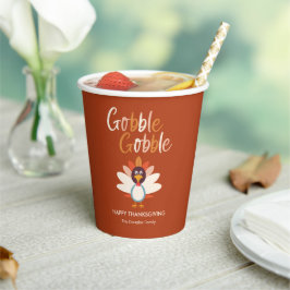 Gobble Gobble Türkei Erntedank Party Paper Cup Pappbecher
