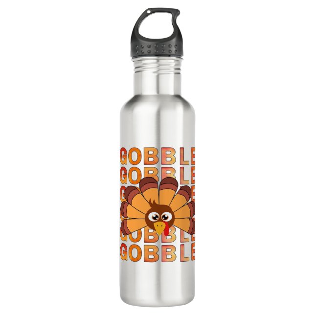Gobble gobble turkey t-shirt, fall, autumn tee Ess Edelstahlflasche (Vorderseite)