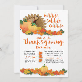 Gobble Gobble Turquie Thanksgiving Invitation