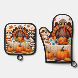 Gobble til we Wobble Ofenhandschuh & Topflappen-Set