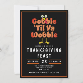 Gobble 'Til Ya Wobble | Erntedank Dinner Fest Einladung