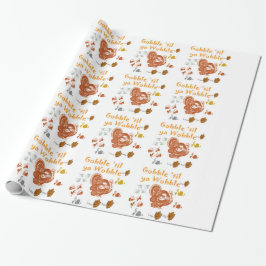 Gobble til ya wobble pattern1 geschenkpapier