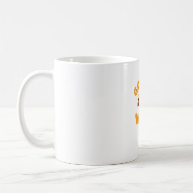Gobble Til You Wobble Erntedank Türkei Kaffeetasse (Links)