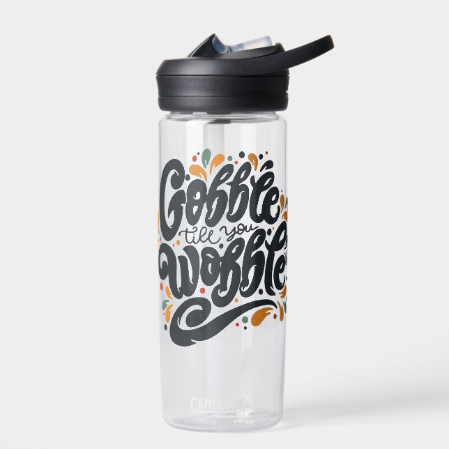 Gobble Till You Wobble Trinkflasche (Links)