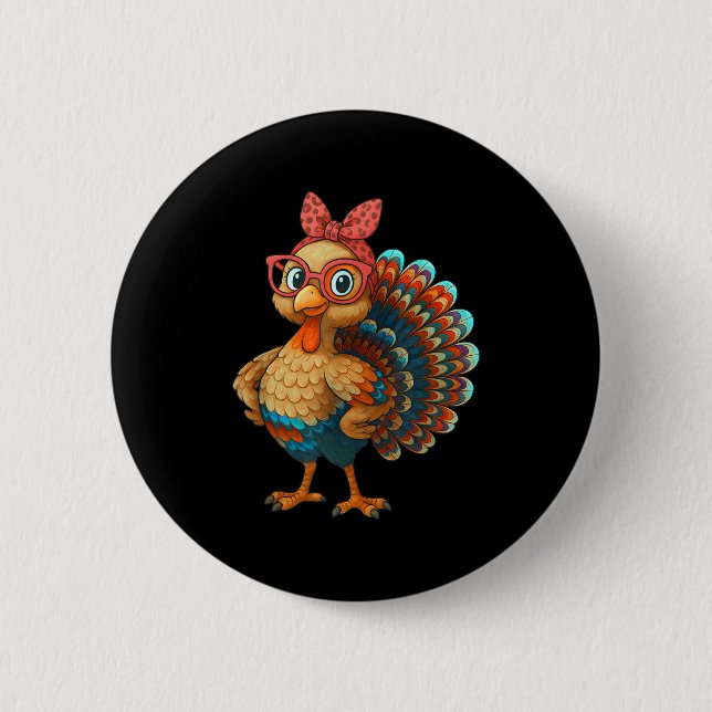 Gobble Turkey Day Happy Thanksgiving For Toddlers  Button (Vorderseite)