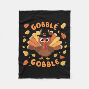 Gobble Turkey Erntedank Herbst Ernte Herbst Fleecedecke