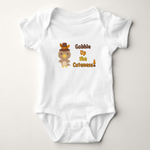 Gobble up the Cuteness Erntedank Türkei Geschenk Baby Strampler