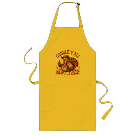 Gobble y'all western Thanksgiving  Lange Schürze