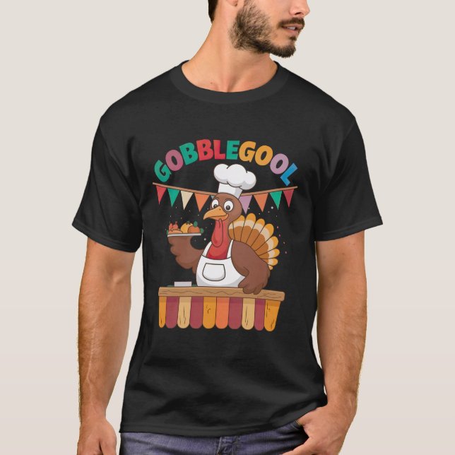 Gobblegool Funny Turkey Koch T-Shirt (Vorderseite)