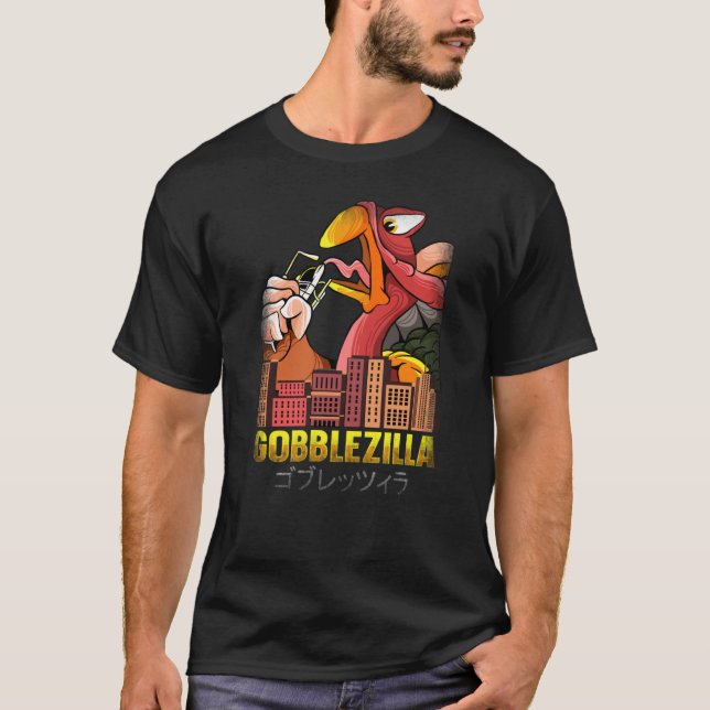 Gobblezilla Türkei Erntedank1536png1536 T-Shirt (Vorderseite)