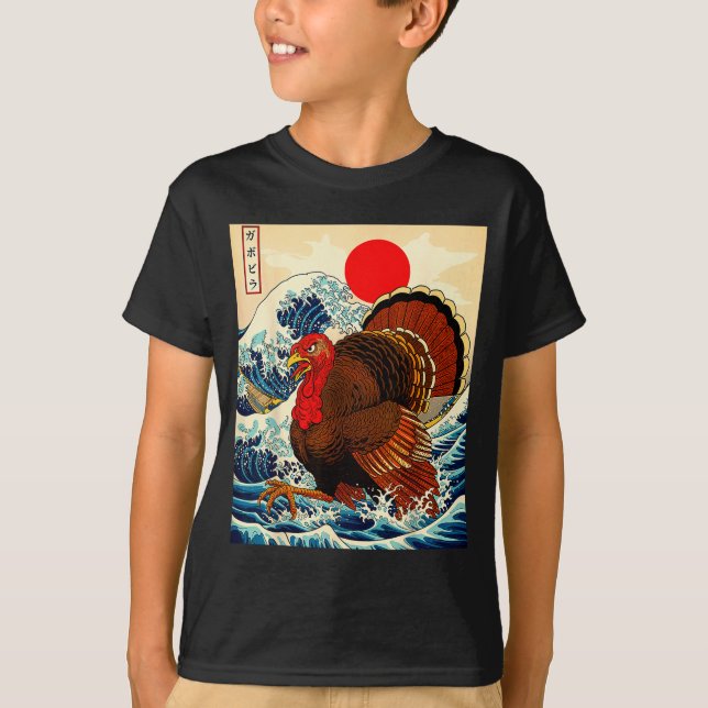 Gobblezilla Turkey Funny Thanksgiving For Men Wome T-Shirt (Vorderseite)