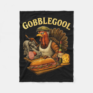 Gobbol Truthahn Erntedankfest Fleecedecke