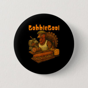 Gobbol Truthahn Tag Erntedankfest Lustig Gurgeln D Button