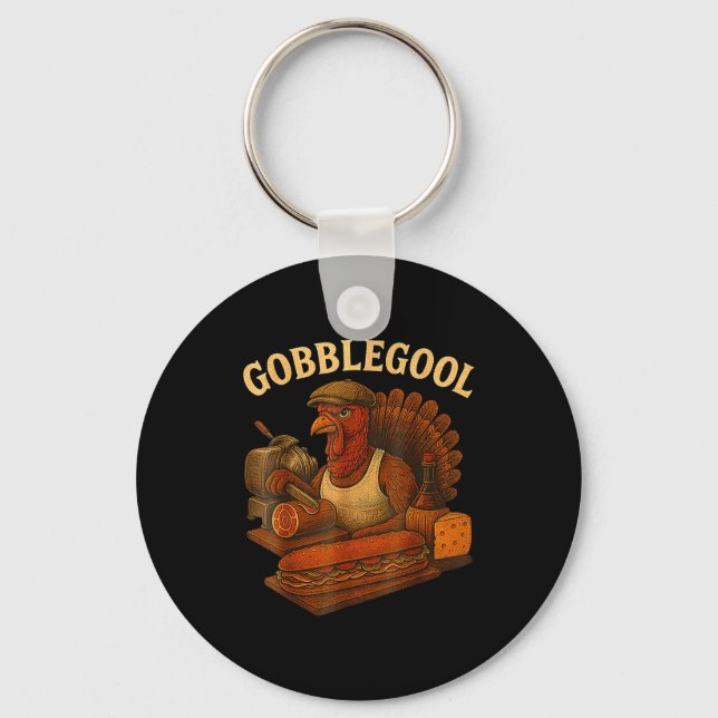 Gobbol Turkey Thanksgiving  Schlüsselanhänger (Vorderseite)