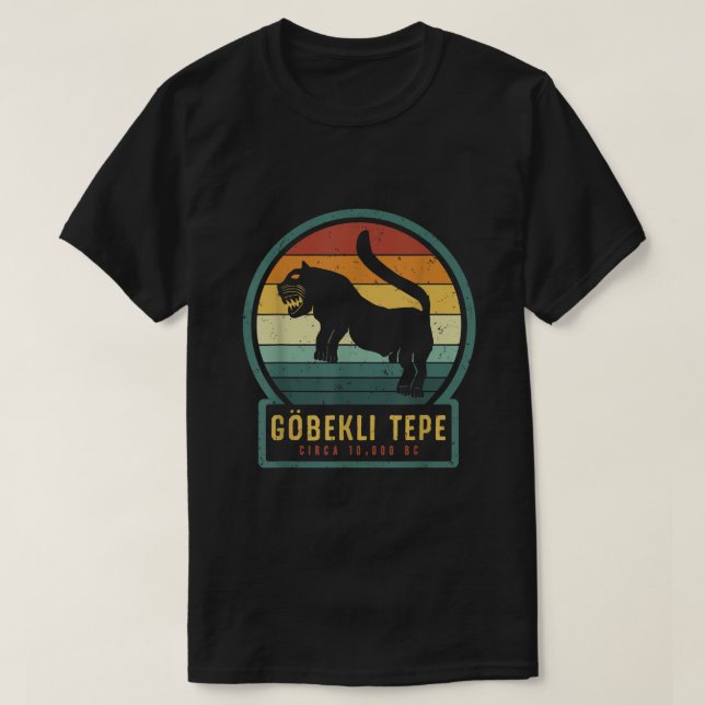 Gobekli Tepe Lion Large Cat Ancient Megalithstr T-Shirt (Design vorne)