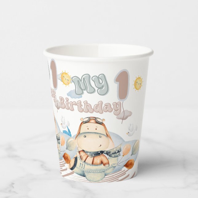 Gobelet en carton pour le 1er anniversaire (Gauche)