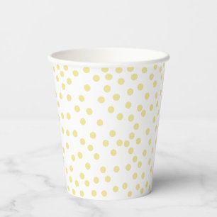 Gobelet en papier à pois jaunes