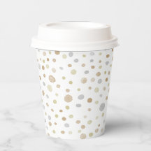 Gobelet en papier aquarelle pois Confetti Hattie