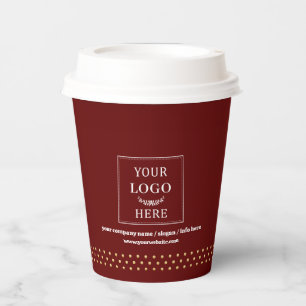 Gobelet en papier de marque Logo d'entreprise Poin