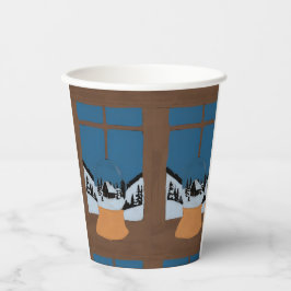 Gobelet en Papier Hivernal - Boule à Neige Pappbecher