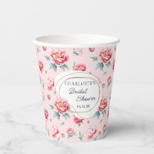 Gobelet en papier Lavabo de mariage à l'aquarelle 
