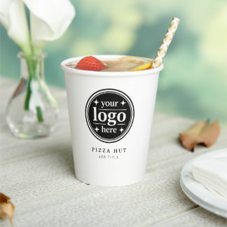 Gobelet en papier personnalisé avec logo de restau