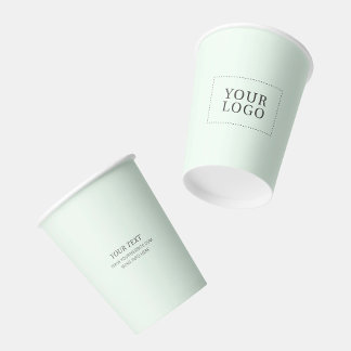 Gobelet en papier personnalisé avec logo minimalis