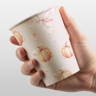 Gobelet en papier pour Baby Shower Citrouille à Ru