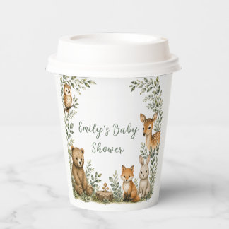Gobelet en papier pour Baby Shower Woodland