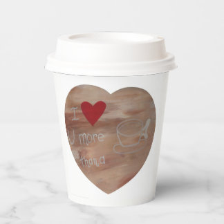 Gobelet en papier pour café avec cœur et citation