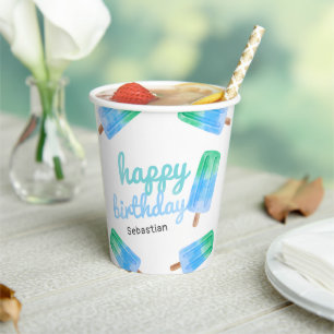 Gobelet en papier pour fête d'anniversaire garçon 