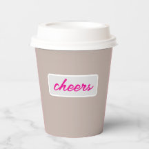 Gobelet en papier rose tendre - Parfait pour les e