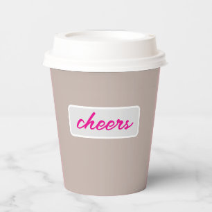 Gobelet en papier rose tendre - Parfait pour les e