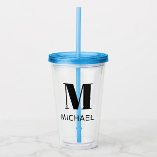 Gobelet personnalisé avec monogramme simple