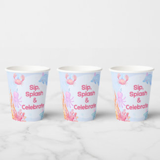 Gobelet pour fête d'anniversaire Ocean Friends