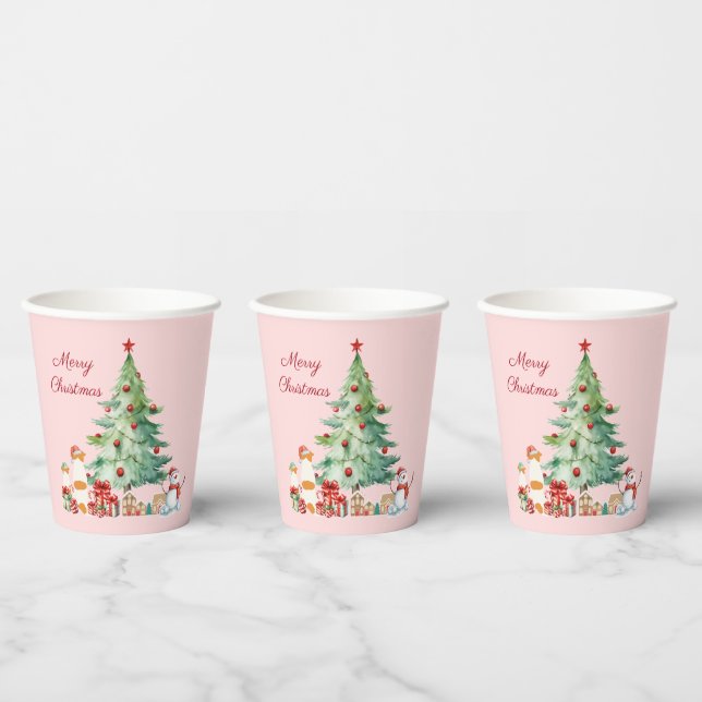 GOBELETS EN PAPIER かわいいジャックラッセルテリアのクリスマス♡ (Multi)