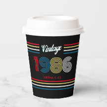 1986 Vintage Retro Stripe Primary Colors