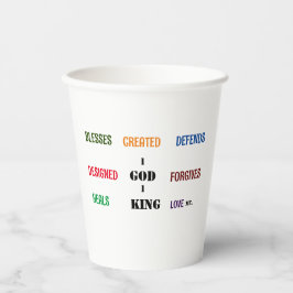 Gobelets En Papier " 1 DIEU 1 ROI DIEU M'A CONÇU" Latte Mug