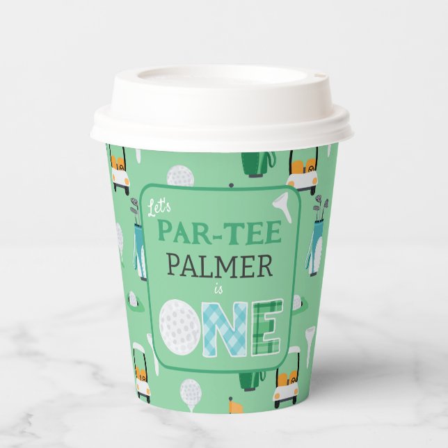 Gobelets En Papier 1er Anniversaire Par-tee Golf Party (Recto)