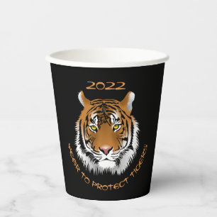Gobelets En Papier 2022 Année pour la protection des tigres