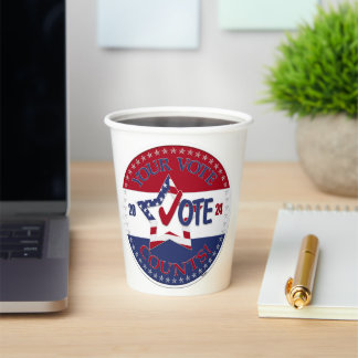 Gobelets En Papier 2024 Votre vote compte le vote étoile