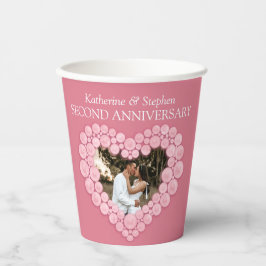 Gobelets En Papier 2e rose quartz mariage anniversaire