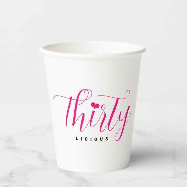 Gobelets En Papier 30ème anniversaire Trente Trente Trente Trente Têt (Recto)