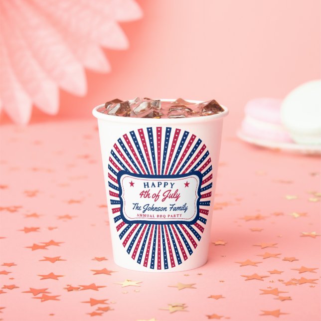 Gobelets En Papier 4 juillet Custom American Family Summer BBQ Party (Insitu)